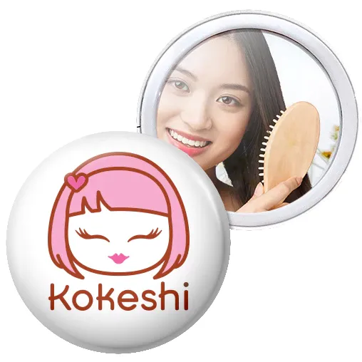 Espelho de bolsa Kokeshi