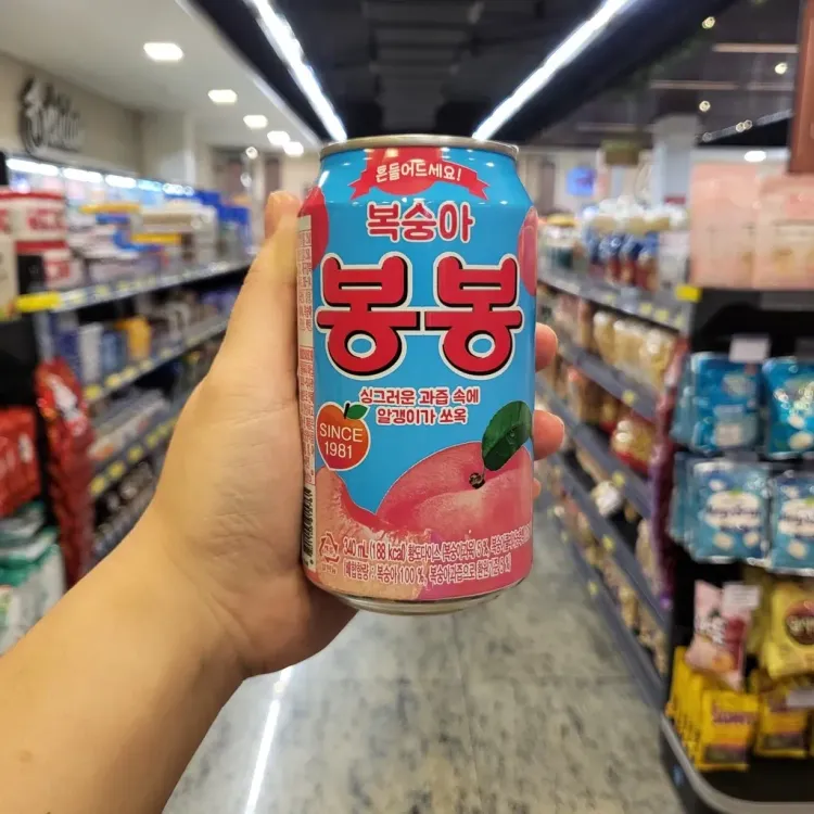 Bebida de Pêssego com Pedaços da Fruta