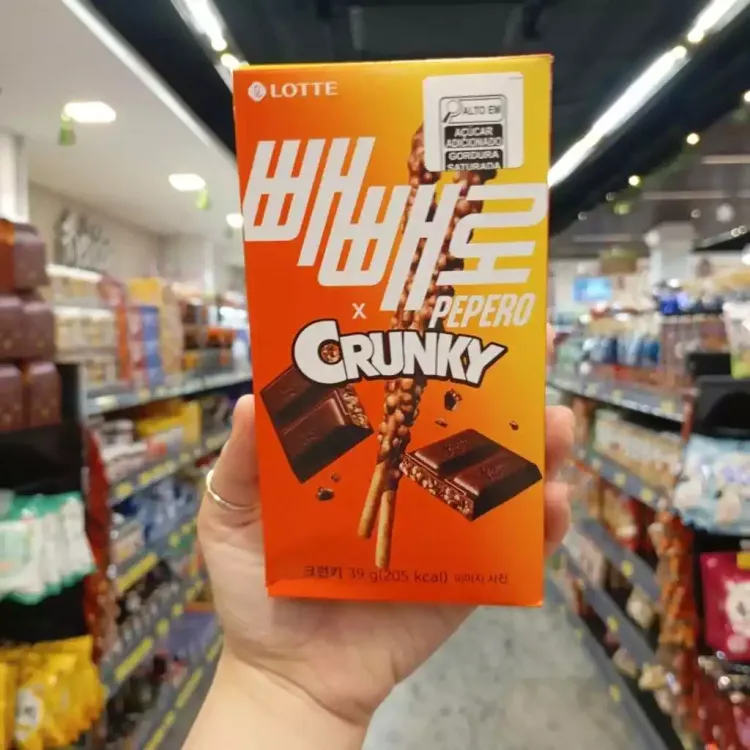 Biscoito Coreano Pepero Sabor Crunky